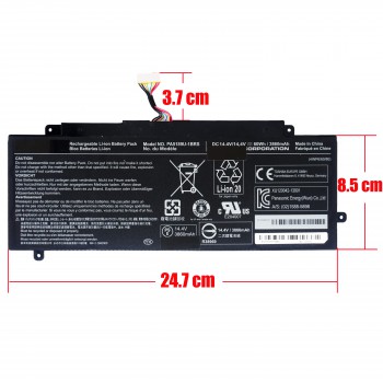 Laptop Battery - Battery for Toshiba Satellite Radius P55W-B P55W-B5112 P55W-B5220 P55W-B5224 P55W-B5224 P55W-B5318 PP55W-B5318D PA5189U-1BRS 14.4V 60Wh 3860mAh with 9pins ( Ref.1-BAT0724 )