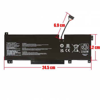 Laptop Battery - Battery for MSI Sword 15 A11U A11UD A11UD A11UE Katana GF66 12Ux Pulse GL66 GL76 12Ux GL66 11UEK-016AU BTY-M492 11.4V 52Wh 4562mAh with cable 8pins ( Ref.1-BAT0726 )