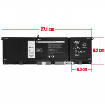 Laptop Battery for Dell Inspiron 13 5310 5320 Chromebook 5430 Vostro 13 5310 5620 5625 5515 5415 3510 3420 V6W33 0V6W33 XDY9K XPHX8 WV3K8 15V 54Wh 3600mAh 4 Cells ( SKU.1-BAT0791 )