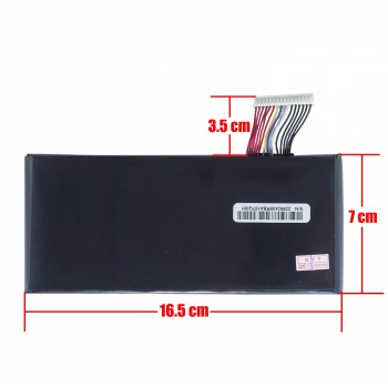 Laptop Battery for MSI GT72 2QD GT72S 6QF GT80 2QE Series Dominator G GT72VR WT72 MS-1781 MS-1783 BTY-L77 2QD-292XCN 2QE-040CN 11.1V 83.25Wh 7500mAh with cable 16pins ( SKU.1-BAT0796 )