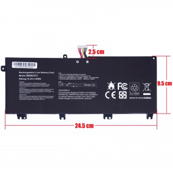 Laptop Battery for Asus ROG Strix GL503VM GL503V GL503VD FX63VM ZX63V 0B200-02730100 0B200-02730200 B41N1711 15.2V 64Wh 4240mAh with cable 8pins ( SKU.1-BAT0822 )