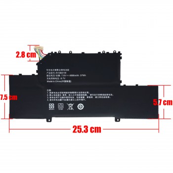 Laptop Battery for Xiaomi Mi Air 12.5 Air R10B01W 161201-01 161201-AA 161201-AQ 161201-AI TM1607 7.6V 37Wh 4866mAh with cable 11pins ( SKU.1-BAT0836 )