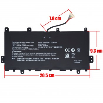 Laptop Battery for Asus Chromebook C423NA C423N C523NA C523NA-BR0067 C423NA-BV0028 0B200-03130100 C21N1808 2ICP4/91/91 7.7V 38Wh 4940mAh with cable 8pins ( SKU.1-BAT0857 )