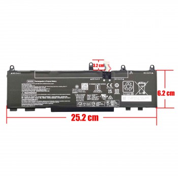 Laptop Battery for HP ZBook Firefly 14 G11 16 G11 830 835 13 G11 840 845 14 G11 860 865 16 G11 x360 830 G11 N59787-002 BX03XL 11.58V 56wh 4646mAh with cable 11pins ( SKU.1-BAT0883 )