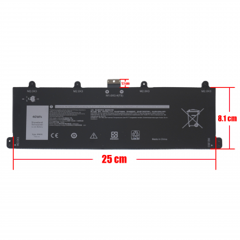Laptop Battery for Dell Latitude 7320 Detachable Inspiron 14 3420 Latitude 13 Detachable 7320-GNDM1 9F4FN 09F4FN 2VKW9 X28GR 8PK6G 7.6V 40WH 5000mAh ( SKU.1-BAT0918 )