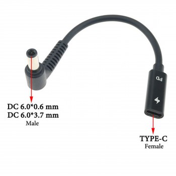Power Adapter Charger Cable USB Type-C to 6.0mm*0.6mm ( Code 1-DCCRD037 )