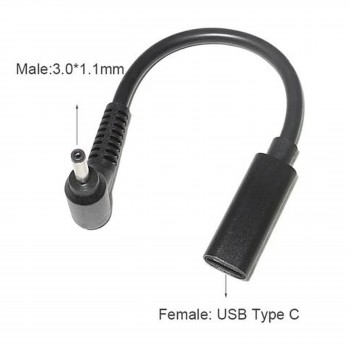 Power Adapter Charger Cable USB Type-C to 3.0mm*1.1mm ( Code 1-DCCRD041 )