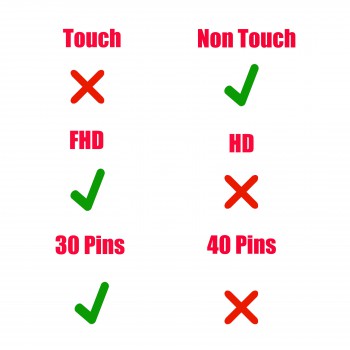 Flex Screen Cable - Flex Screen cable HP 14Q-CS 14-CK 14S-DP 14S-CF0037TX 14-CF0006DX 14-CF0013DX 14-DF 14-DF0013DS 14-CM0012NR L24493-001 TPN-I130 LCD 6017B0976501 FHD 30pins OEM (Ref.1-FLEX1280)
