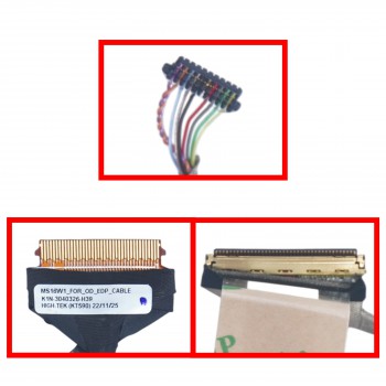 Monitor Cable - Flex Video Screen LCD Cable for Laptop MSI GF65 GF63 MS16RW/W1 MS-16R4 K1N-3040326-H39 K1N-3040172-J36 Non Touch eDP 40pins 0.5 Pitch Pin Monitor cable ( Code 1-FLEX1437 )