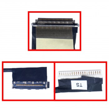 Monitor Cable - Flex Video Screen LCD Cable for Laptop Dell 7568 XPS 13 9365 P71G Touch 0Y6GMR Y6GMR DC02C00DK00 QHD 40pins 0.4 Pitch Pin Monitor cable ( Ref.1-FLEX1443 )