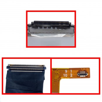 Monitor Cable - Flex Video Screen LCD Cable for Laptop Dell Inspiron 13 5300 5310 5310 5315 5318 13.3'' 0X5T0G X5T0G 450.0MX06.0012 QHD eDP 40pins 0.4 Pitch Pin Monitor cable ( Ref.1-FLEX1465 )