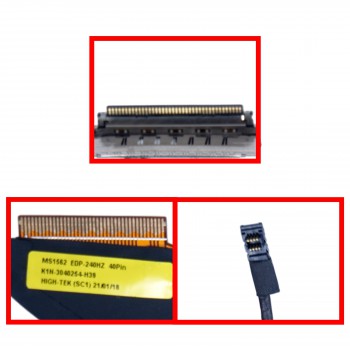 Monitor Cable - Flex Video Screen LCD Cable for Laptop MSI Stealth 15M A11SCSW (MS-1562) A11UE (MS-1563) B12UE (MS-15B1) K1N-3040254-H39 240Hz eDP 40pins 0.4 Pitch Pin Monitor cable ( Ref.1-FLEX1519 )