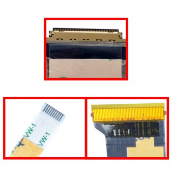 Monitor Cable - Flex Video Screen LCD Cable for Laptop Lenovo ThinkBook 16P G3 16P G2 ACH 20YM TB_16P QHD year 2021 5C10S30288 DC02002N41B eDP 40pins 0.5 Pitch Pin Monitor cable ( Ref.1-FLEX1529 )