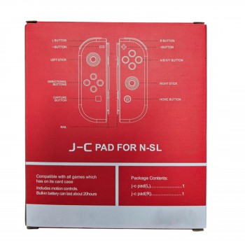 Set Wireless GamePad for Nintendo Switch Joy-Con Neon Red/Blue Controllers ( SKU.1-GAME027 )