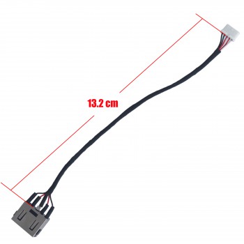 DC Power Jack Socket for Lenovo Thinkpad X240 X250 00HT429 00HT430 00HT431 00HT432 04X5357 04X5358 04Y1680 04Y1681 DC30100L800 with cable 13.2cm 5pins Square Slim Tip ( Ref.31005 )