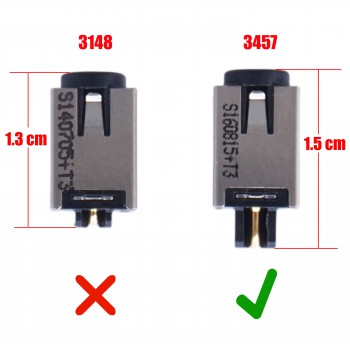 DC Power Plug ASUS D553M F553MA X453MA X553 X553M X553MA Without cable (code 3457)