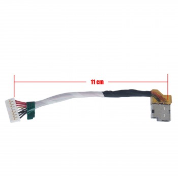 DC Power Jack Socket for HP 16-E 16-B 16-B 16-C 16-D PN-Q263 M57215-001 M45543-S21 M54715-001 M55149-004 M75693-001 with cable 11cm 16pins ( Ref.3998 )