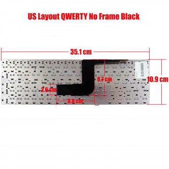 Laptop Keyboard Samsung RV515 RV511 E3511 RV509 RV520 S3511 RC510 RC520 RV518 RC512 RV520 RC720 9Z.N5QSN.B0U Black NO Frame US VERSION BLACK KEYBOARD(Ref.40004US)