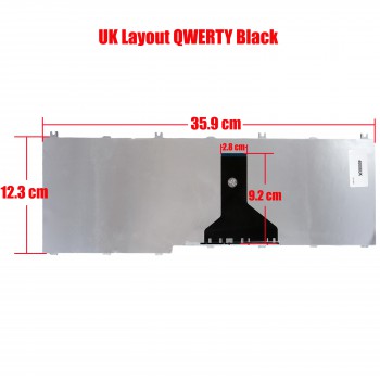 Laptop Keyboard Toshiba Satellite L350 L355 L355D A500 A505 L500 L505 L350 L355 L350D L350d-131 L355D A500-1GL A505-s6005 A505D-S698 A505-S6989 A505-S6980 P500-16F UK VERSION BLACK KEYBOARD(Ref.40008UK)