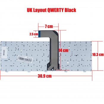 Keyboard Laptop Dell Inspiron 14R N4110 M4110 N4050 M4040 N4410 XPS X501L x502L 15-N5050 M5040 15R 5520 7520 3450 V3450 V3550 3550 3350 1540 3460 3560 1440 V1440 V1450 1450 V131 2420 V2420 1550 SN6121 12101379368 SY3110A PK130OF5B30 UK (Ref.40014UK)