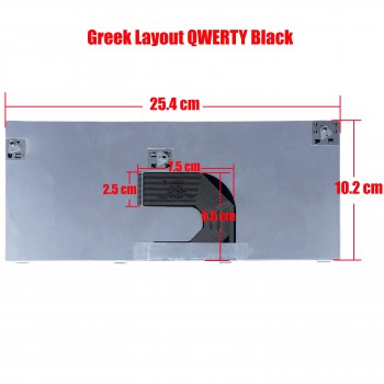 Greek Laptop Keyboard for Dell Inspiron MINI 1012 1018 10-1012 MINI 10-1014 10-1018 MP-09K63US-698 0V3272 V3272 V111502AS 0K4PHV MP-09K63US-698 0K4PHV 0NFYPV 0V3272 60G8C MMWR2 MP-09K6-698 US BLACK (SKU.40022GR)
