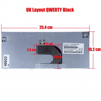 Laptop Keyboard Dell Inspiron MINI 1012 1018 10-1012 MINI 10-1014 10-1018 MP-09K63US-698 0V3272 V3272 V111502AS 0K4PHV MP-09K63US-698 0K4PHV 0NFYPV 0V3272 60G8C MMWR2 MP-09K6-698 UK BLACK KEYBOARD(Ref.40022UK)