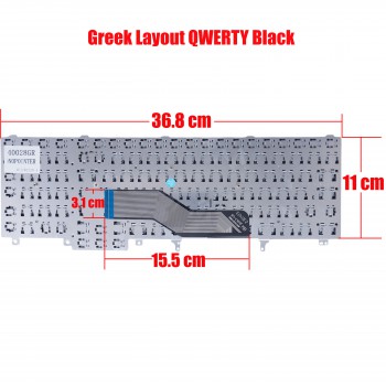 Greek Keyboard Laptop for Dell Latitude E5520 E5530 E6520 E6530 Precision M4600 M6600 M6700 02PJKW 05KK5K 07JJNH 0DY26D 0F1CN4 0J8NYG 0T1PYT 0WG3DV TDPKW MP-10H13GR66698W PK130FH2E07 06G695 MP-10H1 ( SKU.40028GRNOPOINTER )