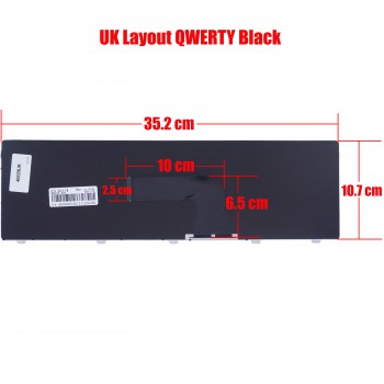Laptop Keyboard for Dell 15 3521 14R 15V 15R 3521 3537 5421 5521 5521 5537 5535 M511R M531R M531R-5535 Vostro 2521 V2521 Latitude 3540 0071M0 CN-0071M0-70070-32J-A19P-A00 PK130SZ1A07 WWVKK CN-0WWVKK UK Black ( SKU.40029UK )