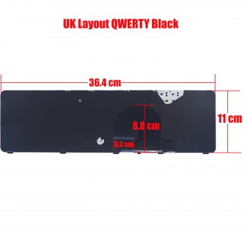 Laptop Keyboard for HP Pavilion dv7-4000 dv7-4010 DV7-4050 DV7-4100 AELX9+00010 SG-35600-X2A 605344-001 608556-DJ1 2B-40701Q100 LX9 2B-40710Q100 2B-40716Q100 593298-121 594751-001 UK Black ( SKU.40037UK )