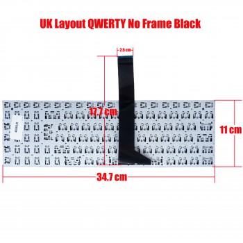 Laptop Keyboard for Asus X550 X550L X550LA X550LB X550LC X550LD K550V Y582 X552E A550L Y581C F550J R510JK ( SKU.40055UK )