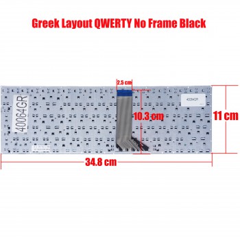 Keyboard Greek Laptop Keyboard for ASUS X551C X551CA X551M X551MA F551 F551C F551CA F551M F551MA F551MAV 0KNB0-612GUK00 AEXJCE01010 AEXJC+00110 0KNB0-810CGR00 MP-13K96GR-9201 GR No Frame Black ( Code 40064GR )