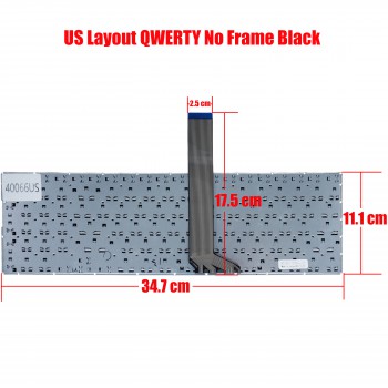 Laptop Keyboard for A551L A551LN R553 R553LN S551L K551L K551LA V551L US No Frame Βlack ( SKU.40066US )