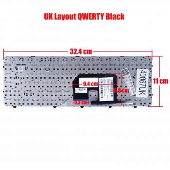 Keyboard Laptop DV6-3000 HP Pavilion DV6-3000 AELX6+00110 LX6 SG-35500-X2A 606745-DJ1 DV6-3100 DV6T-3000 DV6Z-3000 DV6T-3100 DV6-3010 DV6-3010US DV6-3013 DV6-3019 DV6-3020 DV6-3030 DV6-3034 KEYBOARD UK VERSION BLACK KEYBOARD(Ref.40067UK)