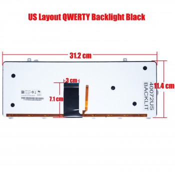 Laptop Keyboard Dell Studio 1535 1536 1537 RK684 B013 Inspiron 1435 15 1535 1536 1537 1555 1557 1558 0TR324 RK685 0RK685 TR324 NSK-DC001 0C569K 0D375K 0F292K 0P149K 0X476J US VERSION BLACK KEYBOARD(Ref.40072USBACKLIT)