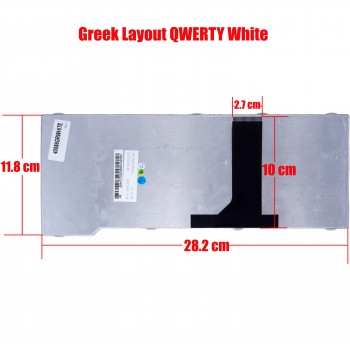 Greek Laptop Keyboard for Fujitsu Esprimo V6505 V6515 V6535 V6545 V6555 D9510 P5710 PA3515 PA3553 Pi3540 Pi3525 Sa3650 V080228BK1 NSK-F3P0L 71GF50082 V08228BK1 GR White ( Code 40086GRWHITE )