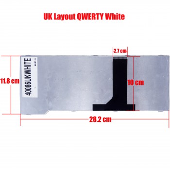 Laptop Keyboard for Fujitsu Amilo Pi3540 Pi3525 PI3560 NSK-F3P0U UK White ( Code 40086UKWHITE )