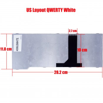 Laptop Keyboard for Fujitsu V6515 Pi3560 V6535 V6545 V6555 D9510 P5710 PA3515 PA3553 Pi3540 Pi3525 V6505 V6515 Sa3650 V080228BK1 V080229EK1-XX NSK-F3P0L US White ( Code 40086USWHITE )