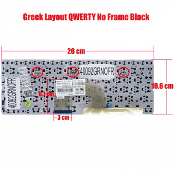 Greek Laptop Keyboard for HP Mini 5100 5101 5101 5102 5103 5105 6037B00409 6037B0042001 6037B0042006 6037B0042009 9Z.N3B82.M01 578364-001 570267-001 GR No Frame Black ( Ref.40092GRNOFR )