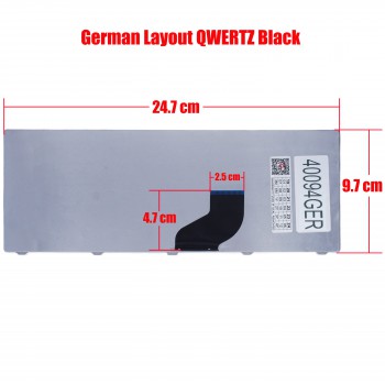 Keyboard Laptop Acer Aspire One 532H 521 522 532 532H 533 AO532 AO532H AOD532H D255 D255E D257 D260 D260-2BQKK D260-N51B/M D270 D270-1410 NAV50 NAV70 P0VE6 PAV01 PAV70 POVE6 ZH9 Emachine 350 NAV51 eM350 GERMANY VERSION BLACK KEYBOARD(Ref.40094GER)