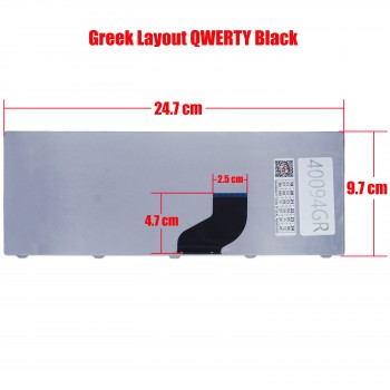 Laptop Keyboard Acer Aspire One 532H 521 522 532 532H 533 AO532 AO532H AOD532H D255 D255E D257 D260 D260-2BQKK D260-N51B/M D270 D270-1410 NAV50 NAV70 P0VE6 PAV01 PAV70 POVE6 ZH9 Emachine 350 NAV51 eM350 GR Layout BLACK KEYBOARD (Ref.40094GR)