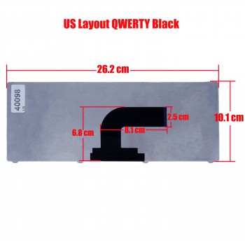 Laptop Keyboard Asus EeePC 1101HA N10 N10A N10C N10E N10J N10JB N10JC N10JH N10VN N10E 1101-HA 04GNS61KFR00-1 04GNS61KRU00 04GOA1J1KFR10-1 04GOA1J2KFR10-1 0KN0-1J1RU01 0KN0-561AR01 0KN0-561BE01 US VERSION BLACK KEYBOARD(Ref.40098US)