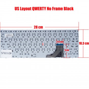 Laptop Keyboard for Samsung 530U3B 530U3C 532U3C 535U3C 540U3C NP530U3B NP530U3C NP532U3C NP535U3C NP540U3C BA59-03527J CNBA59032 V133660BK1EF US No Frame Black ( SKU.40100US )