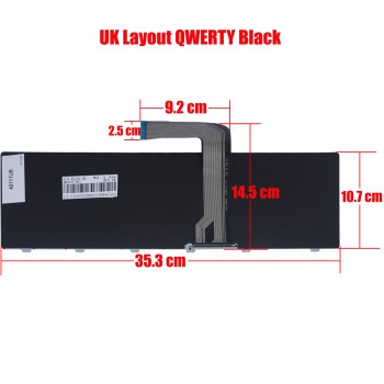 Laptop Keyboard for Dell Inspiron 15R N5110 5110 M5110 M511R 02WCP0 04DFCJ 0P4R7V 0W3D4R 4DFCJ 904IE07C01 9J.N0H82.K0U 9Z.N5YSW.001 9Z.N5YSW.00E 9Z.N5YSW.00F 9Z.N5YSW.00M 9Z.N5YSW.00S UK Black ( Ref.40111UK )