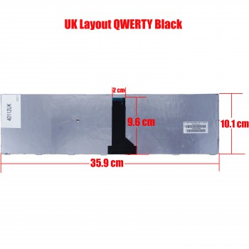 Laptop Keyboard for Toshiba Tecra R850 R950 R960 R950-14L G83C000BE2US G83C00D72US MP-10K93US6356 MP-10K96PO6356 MP-10K96SU6356 P000570380 MP-10K96GB6356 UK Black ( Code 40112UK )