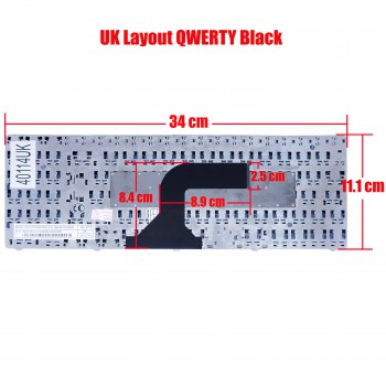 Packard Bell Easynote ST85 ST86 MT85 UK VERSION BLACK KEYBOARD(Ref.40114UK)