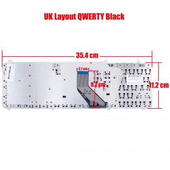 Keyboard Laptop HP Pavilion DV6-1000 DV6-2000 AEUT3U00140 570228-031 9J.N0Y82.H01 9J.N0Y82.M0U 517863-DJ1 DV6-1201au DV6-1202au DV6-1202tu DV6-1203au UK VERSION BLACK KEYBOARD(Ref.40116UK)