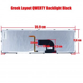 Keyboard Laptop Greek SONY VAIO SVE15 E15 SVE15 SVE-15 E17 SVE 17 SVE17 V133846BS1 149093811GR 149163811 9Z.N6CSW.KO1 9Z.N6CSW.KO100 149093811 149162111 9Z.N6CSW.G0U 149032881 AEHK5+0013G2A V133846BS1 BACKLIT (Code 40119GRBACKLIT)