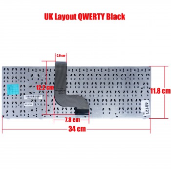 Laptop Keyboard Medion Akoya S5611 Akoya S5612 MD97424 MD97644 MD97798 MD97930 MP-09A96DK-3591 MP-09A96E0-3591 MP-09A96P0-3591 MP-09A96P0-359 S1N-3EDK311-C54 S1N-3EPT231-C54 S1N3EES311C54 UK LAYOUT Keyboard (Ref.40121UK)