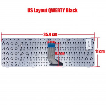 Keyboard Laptop HP Compaq Presario CQ61 G61 G61-100 VT994EA CQ61-310SD G61-200 G61-300 CQ61-200 CQ61-100 CQ61-300 G6-420ED AEOP6+00010 532818-151 517865-151 532819-151 517865-031 CQ61-430EV US KSVERSION BLACK KEYBOARD(Ref.40124US)
