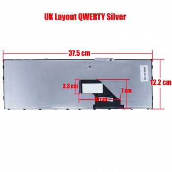 Laptop Keyboard VPC-F13S1E/BVAIO VPC-F13S8E/BVAIO VPC-F13WFX/BCVAIO VPC-F13X5EVAIO VPC-F13Z0EVAIO VPC-F13Z0E/BVAIO VPC-F13Z1E/BVAIO VPC-F13Z8E/BIVAIO VPC-F13ZHJVAIO VPC-F14 9Z.N3S82.201 148771111 (Ref.40132UKSILVER)